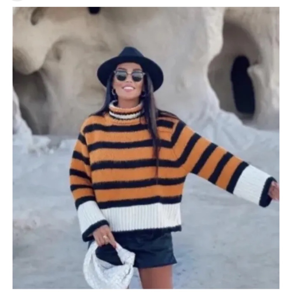 ZARA - AW21 STRIPED KNIT SWEATER 2142/175 - Size: Small - Picture 6 of 7